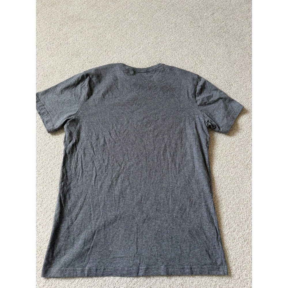 Pact‎ Organic Cotton Short Sleeve Crew Neck T-Shirt Charcoal Grey Mens Small